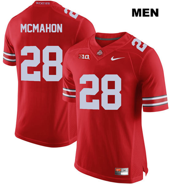 Ohio State Buckeyes Men's Amari McMahon #28 Red Authentic Nike College NCAA Stitched Football Jersey US19N22GH